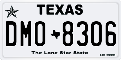TX license plate DMO8306