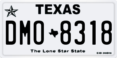 TX license plate DMO8318