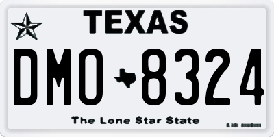 TX license plate DMO8324