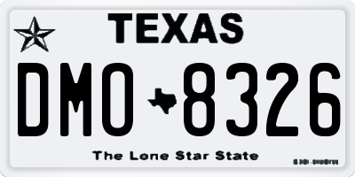 TX license plate DMO8326
