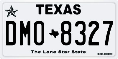 TX license plate DMO8327