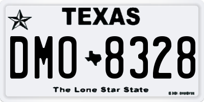 TX license plate DMO8328