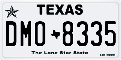 TX license plate DMO8335