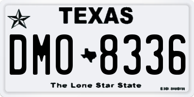 TX license plate DMO8336