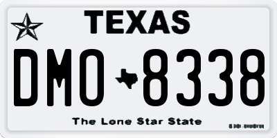 TX license plate DMO8338