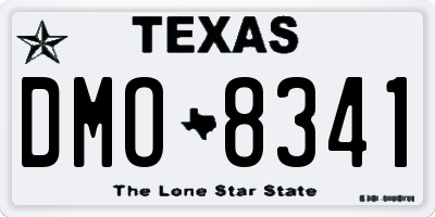 TX license plate DMO8341