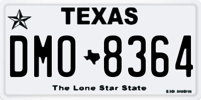 TX license plate DMO8364