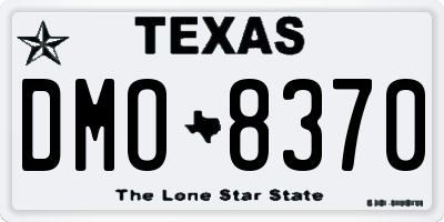 TX license plate DMO8370