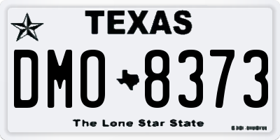 TX license plate DMO8373