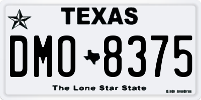 TX license plate DMO8375