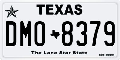 TX license plate DMO8379