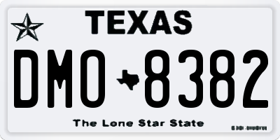 TX license plate DMO8382