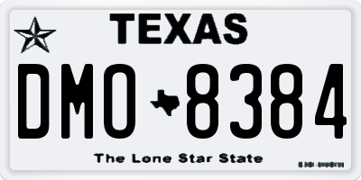 TX license plate DMO8384