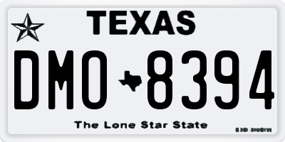 TX license plate DMO8394