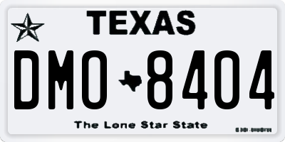 TX license plate DMO8404