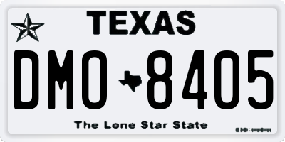 TX license plate DMO8405