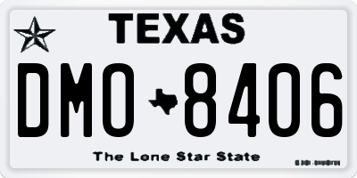 TX license plate DMO8406
