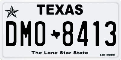TX license plate DMO8413