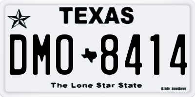 TX license plate DMO8414