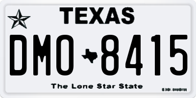 TX license plate DMO8415