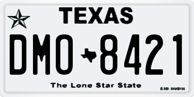 TX license plate DMO8421