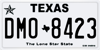 TX license plate DMO8423