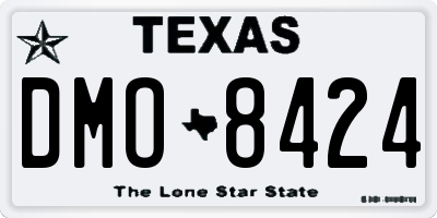 TX license plate DMO8424