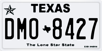 TX license plate DMO8427