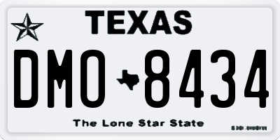 TX license plate DMO8434