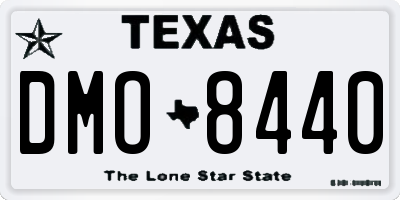 TX license plate DMO8440