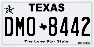 TX license plate DMO8442