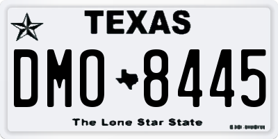 TX license plate DMO8445
