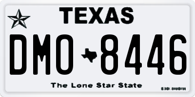 TX license plate DMO8446