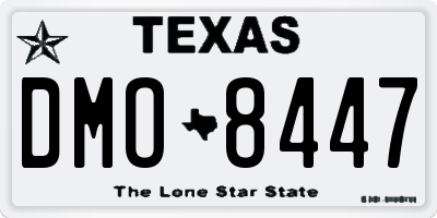 TX license plate DMO8447