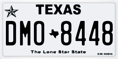 TX license plate DMO8448