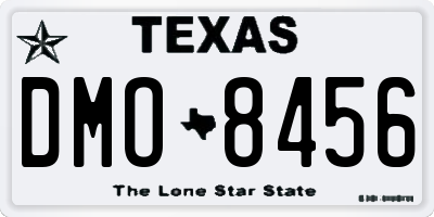 TX license plate DMO8456
