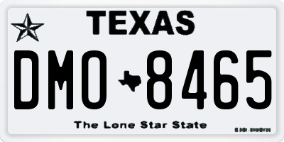 TX license plate DMO8465