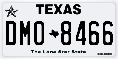 TX license plate DMO8466