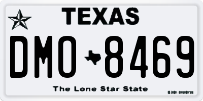 TX license plate DMO8469