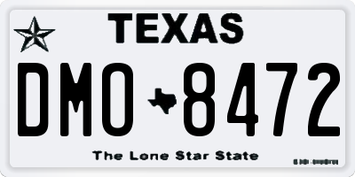 TX license plate DMO8472