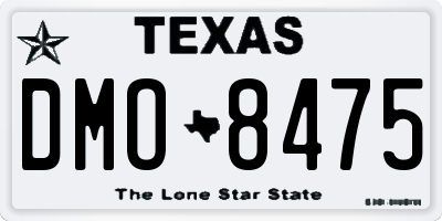 TX license plate DMO8475