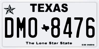 TX license plate DMO8476