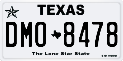 TX license plate DMO8478