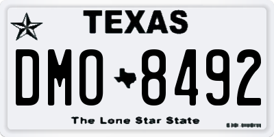 TX license plate DMO8492