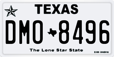TX license plate DMO8496