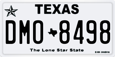 TX license plate DMO8498