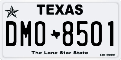 TX license plate DMO8501