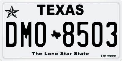 TX license plate DMO8503