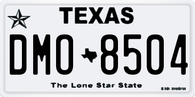 TX license plate DMO8504