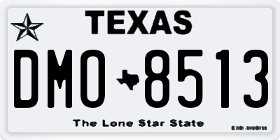 TX license plate DMO8513